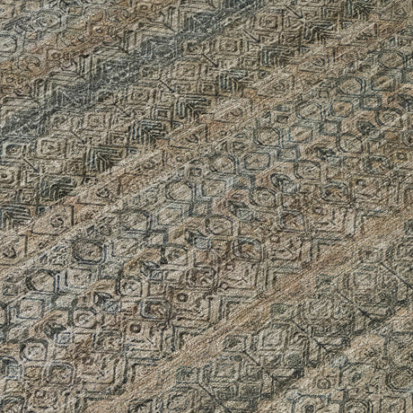 Addison Chantille ACN2105 Stripes Machine Made Transitional Chocolate Rug