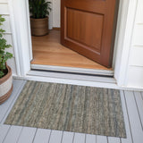 Addison Chantille ACN2105 Stripes Machine Made Transitional Chocolate Rug