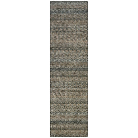 Addison Chantille ACN2105 Stripes Machine Made Transitional Chocolate Rug