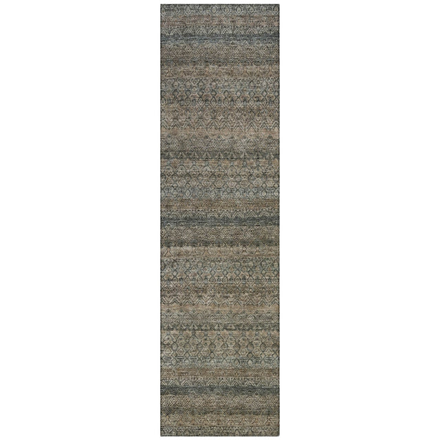 Addison Chantille ACN2105 Stripes Machine Made Transitional Chocolate Rug