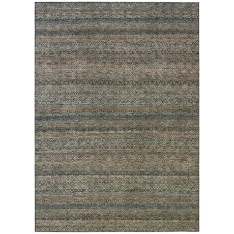 Addison Chantille ACN2105 Stripes Machine Made Transitional Chocolate Rug
