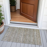 Addison Chantille ACN2105 Stripes Machine Made Transitional Khaki Rug