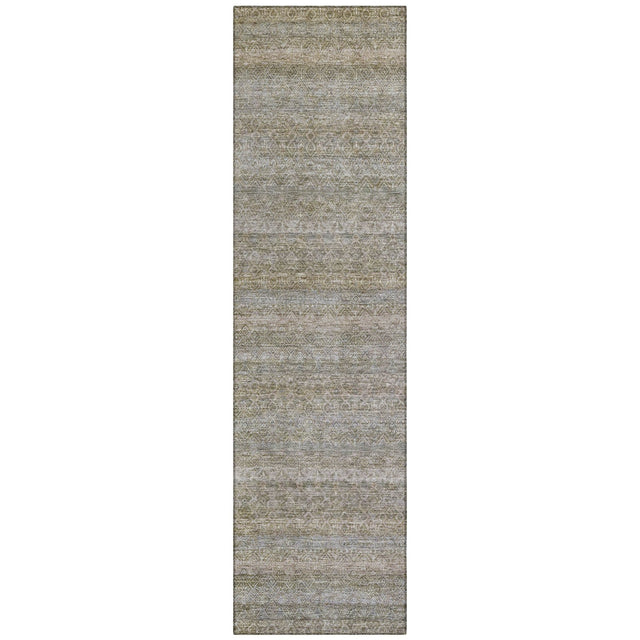 Addison Chantille ACN2105 Stripes Machine Made Transitional Khaki Rug