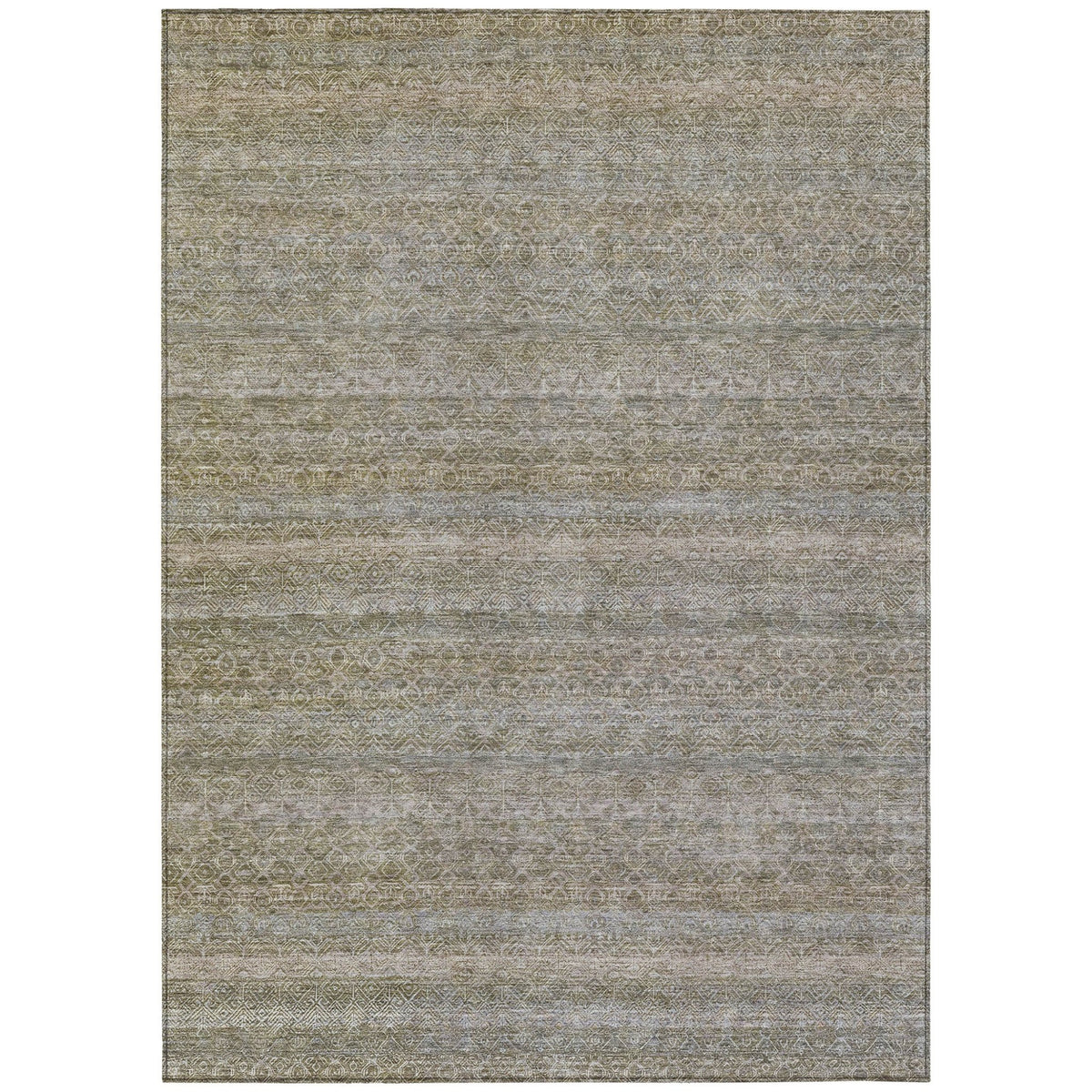 Addison Chantille ACN2105 Stripes Machine Made Transitional Khaki Rug