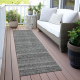 Addison Chantille ACN2105 Stripes Machine Made Transitional Pewter Rug