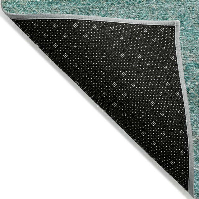 Addison Chantille ACN2105 Stripes Machine Made Transitional Teal Rug