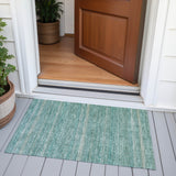 Addison Chantille ACN2105 Stripes Machine Made Transitional Teal Rug