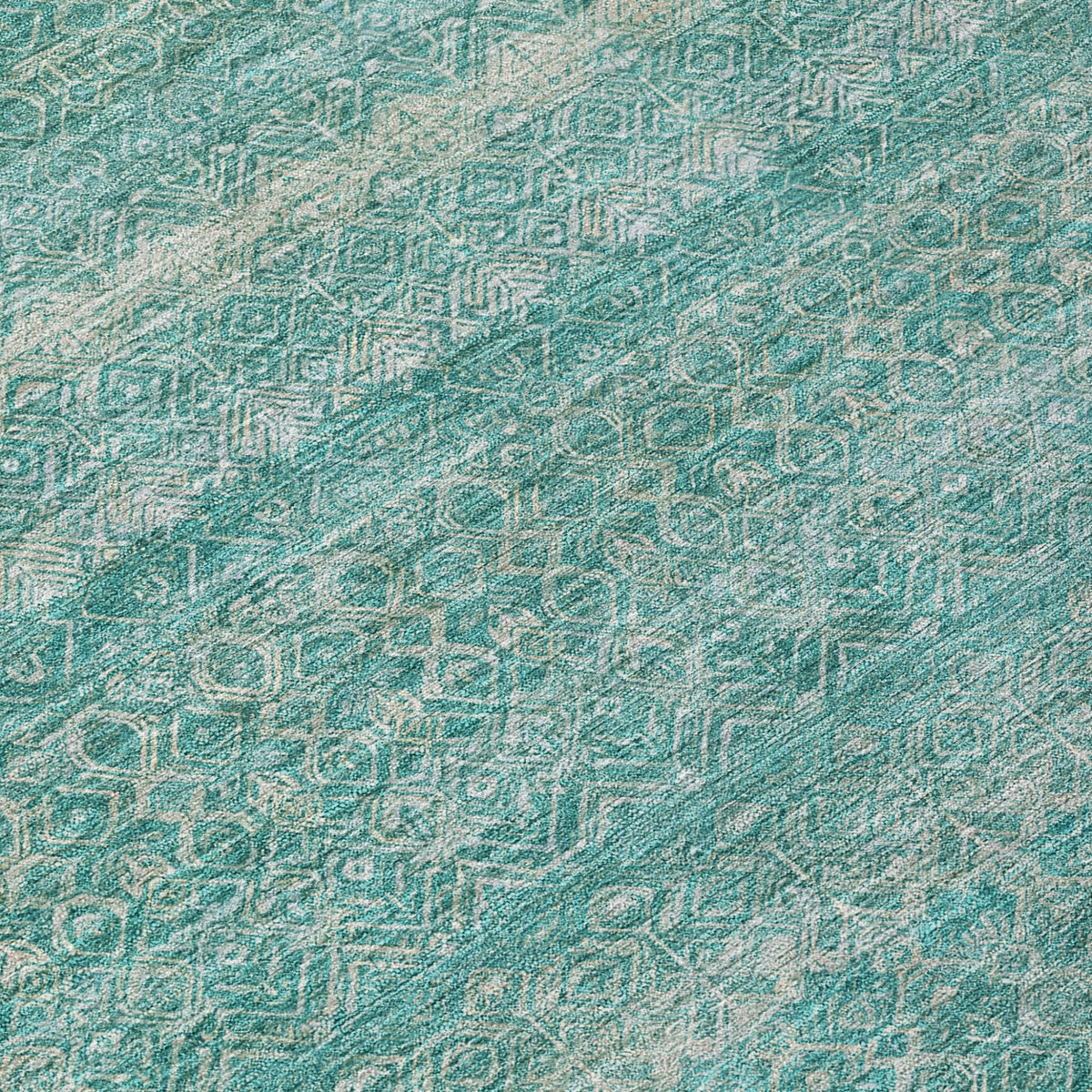 Addison Chantille ACN2105 Stripes Machine Made Transitional Teal Rug