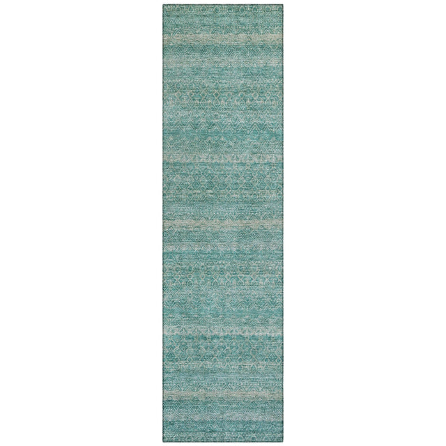 Addison Chantille ACN2105 Stripes Machine Made Transitional Teal Rug