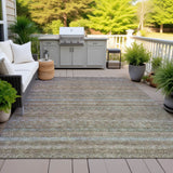 Addison Chantille ACN2106 Stripes Machine Made Transitional Brown Rug