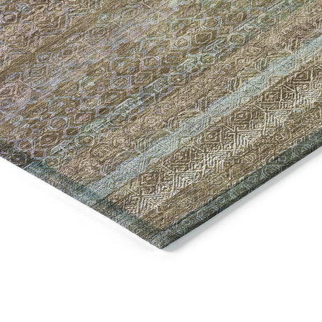 Addison Chantille ACN2106 Stripes Machine Made Transitional Brown Rug