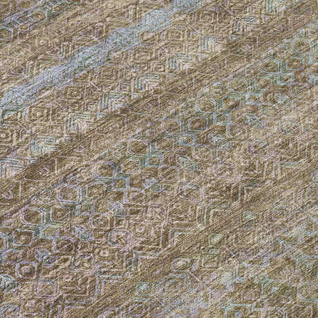 Addison Chantille ACN2106 Stripes Machine Made Transitional Brown Rug