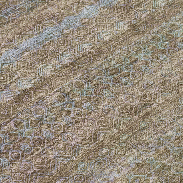 Addison Chantille ACN2106 Stripes Machine Made Transitional Brown Rug