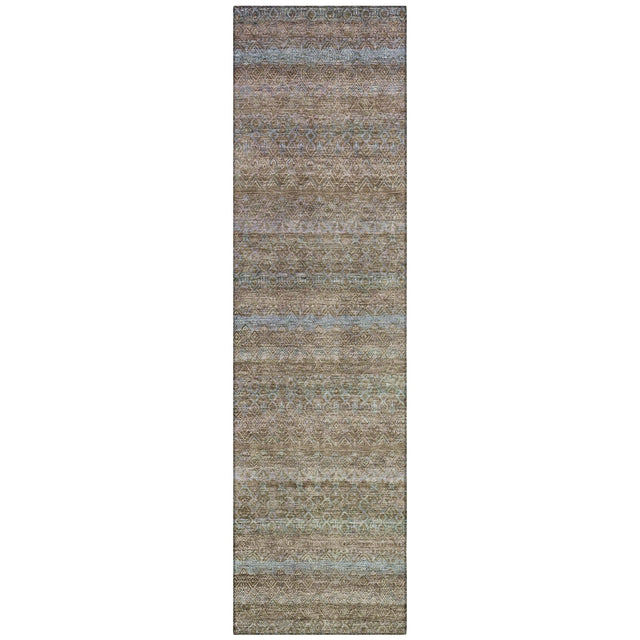 Addison Chantille ACN2106 Stripes Machine Made Transitional Brown Rug