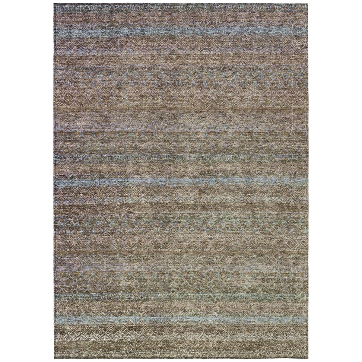 Addison Chantille ACN2106 Stripes Machine Made Transitional Brown Rug