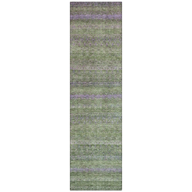 Addison Chantille ACN2106 Stripes Machine Made Transitional Olive Rug