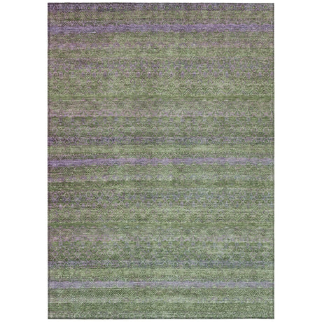 Addison Chantille ACN2106 Stripes Machine Made Transitional Olive Rug