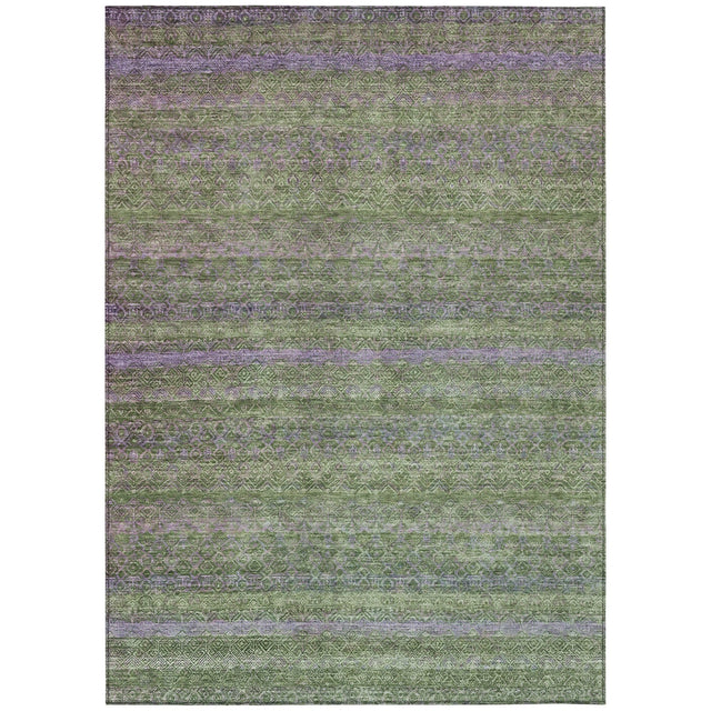 Addison Chantille ACN2106 Stripes Machine Made Transitional Olive Rug