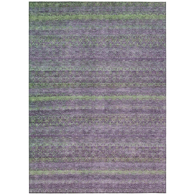 Addison Chantille ACN2106 Stripes Machine Made Transitional Purple Rug