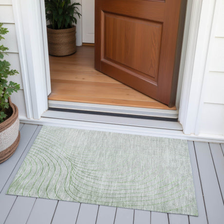 Addison Chantille ACN2107 Swirls Machine Made Transitional Aloe Rug