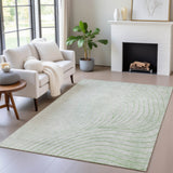 Addison Chantille ACN2107 Swirls Machine Made Transitional Aloe Rug