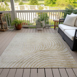 Addison Chantille ACN2107 Swirls Machine Made Transitional Beige Rug