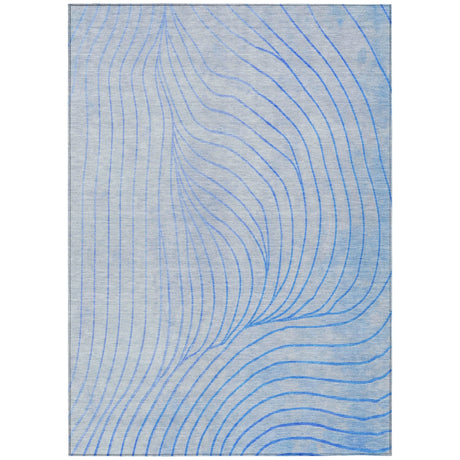Addison Chantille ACN2107 Swirls Machine Made Transitional Blue Rug