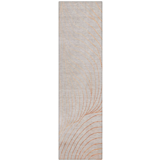Addison Chantille ACN2107 Swirls Machine Made Transitional Copper Rug