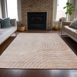 Addison Chantille ACN2107 Swirls Machine Made Transitional Copper Rug