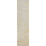 Addison Chantille ACN2107 Swirls Machine Made Transitional Gold Rug