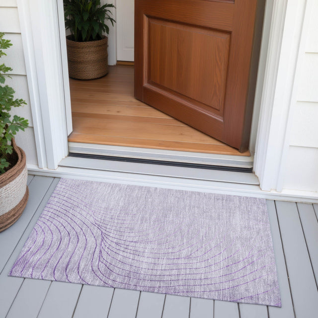 Addison Chantille ACN2107 Swirls Machine Made Transitional Lavender Rug