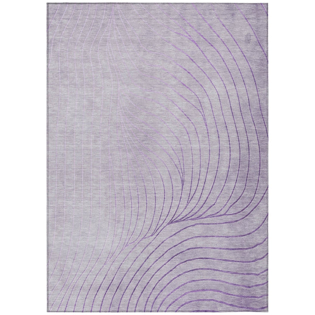Addison Chantille ACN2107 Swirls Machine Made Transitional Lavender Rug