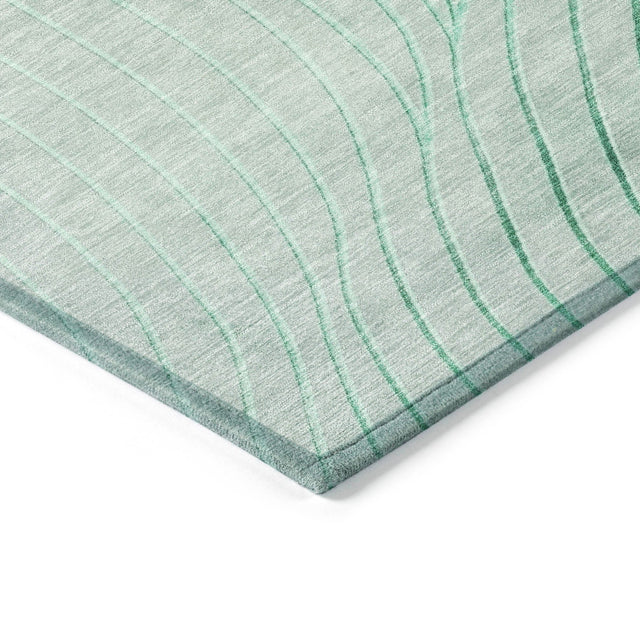Addison Chantille ACN2107 Swirls Machine Made Transitional Mint Rug