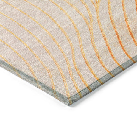 Addison Chantille ACN2107 Swirls Machine Made Transitional Orange Rug