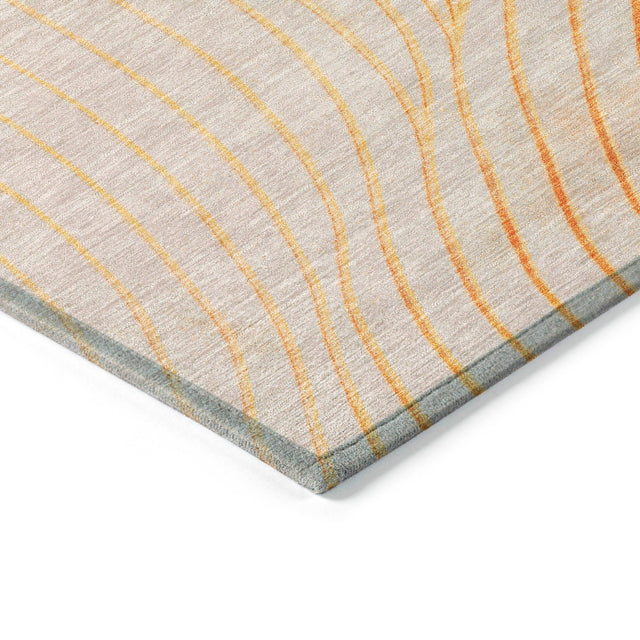 Addison Chantille ACN2107 Swirls Machine Made Transitional Orange Rug