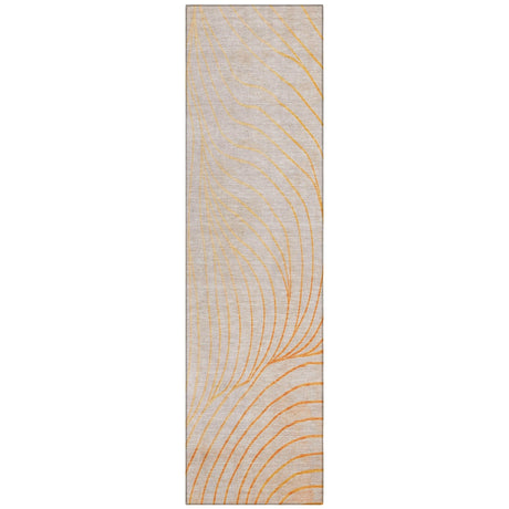 Addison Chantille ACN2107 Swirls Machine Made Transitional Orange Rug