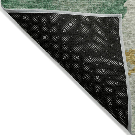 Addison Chantille ACN2108 Abstract Machine Made Transitional Emerald Rug