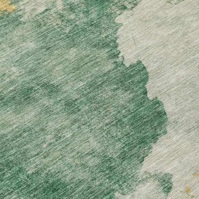 Addison Chantille ACN2108 Abstract Machine Made Transitional Emerald Rug