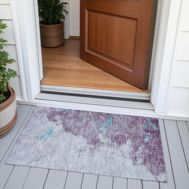 Addison Chantille ACN2108 Abstract Machine Made Transitional Lavender Rug