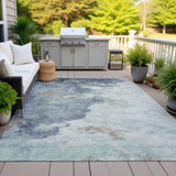 Addison Chantille ACN2108 Abstract Machine Made Transitional Seafoam Rug