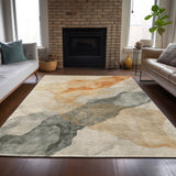 Addison Chantille ACN2109 Abstract Machine Made Transitional Orange Rug