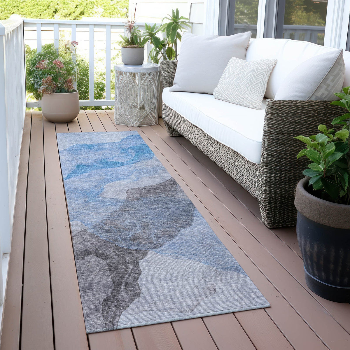Addison Chantille ACN2109 Abstract Machine Made Transitional Sky Rug
