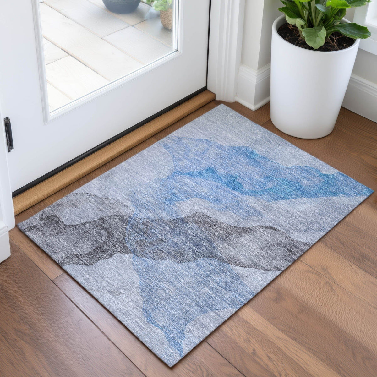 Addison Chantille ACN2109 Abstract Machine Made Transitional Sky Rug