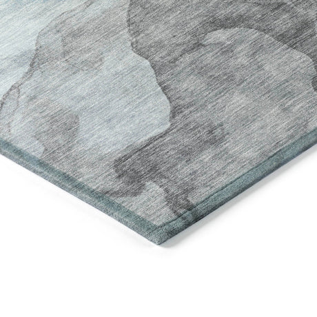 Addison Chantille ACN2109 Abstract Machine Made Transitional Teal Rug