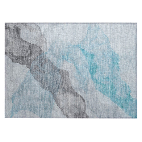 Addison Chantille ACN2109 Abstract Machine Made Transitional Teal Rug