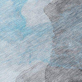 Addison Chantille ACN2109 Abstract Machine Made Transitional Teal Rug