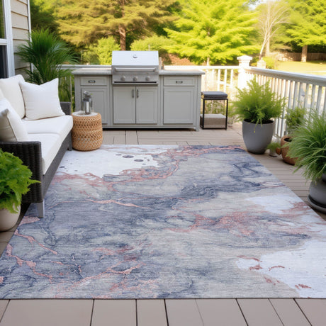 Addison Chantille ACN2110 Abstract Machine Made Transitional Blush Rug