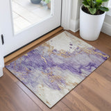 Addison Chantille ACN2110 Abstract Machine Made Transitional Purple Rug