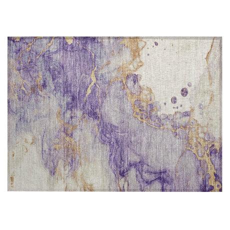 Addison Chantille ACN2110 Abstract Machine Made Transitional Purple Rug