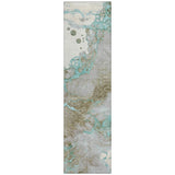 Addison Chantille ACN2110 Abstract Machine Made Transitional Teal Rug